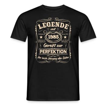 Legenden 1985 Geboren Geschenk Jahrgang 1985 - Männer T-Shirt - Schwarz - Vorne - AI Model Male 178 light (178cm)