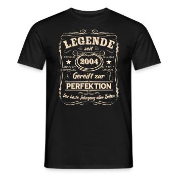 Legenden 2004 Geboren Geschenk Jahrgang 2004 - Männer T-Shirt - Schwarz - Vorne - AI Model Male 178 light (178cm)