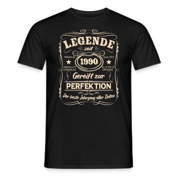 Legenden 1990 Geboren Geschenk Jahrgang 1990 - Männer T-Shirt - Schwarz - Vorne - AI Model Male 178 light (178cm)