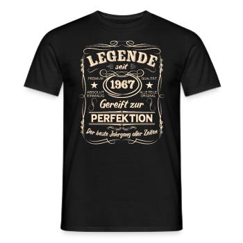 Legenden 1967 Geboren Geschenk Jahrgang 1967 - Männer T-Shirt - Schwarz - Vorne - AI Model Male 178 light (178cm)