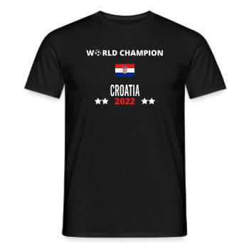 Kroatien Weltmeister 2022 - Männer T-Shirt - Schwarz - Vorne - AI Model Male 178 light (178cm)