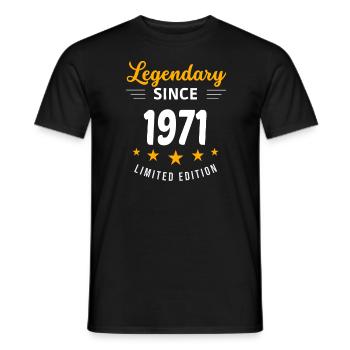 Legendary since 1971 - Men's T-Shirt - black - Front - AI Model Male 178 light (178cm)
