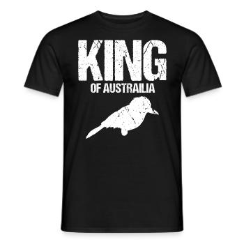 Kookaburra Design and Laughing Bird - Men's T-Shirt - black - Front - AI Model Male 178 light (178cm)