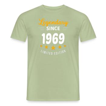 Legendary since 1969 - Men's T-Shirt - sage - Front - AI Model Male 178 light (178cm)