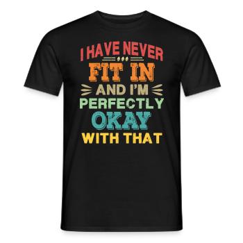 Je ne me suis jamais intégré - Rétro - T-shirt homme - noir - Devant - AI Model Male 178 light (178cm)