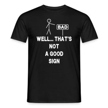 Brunnen... Das ist kein gutes Zeichen - Männer T-Shirt - Schwarz - Vorne - AI Model Male 178 light (178cm)