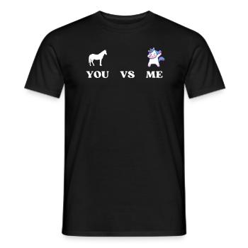 Toi contre moi CHEVAL LICORNE - T-shirt homme - noir - Devant - AI Model Male 178 light (178cm)