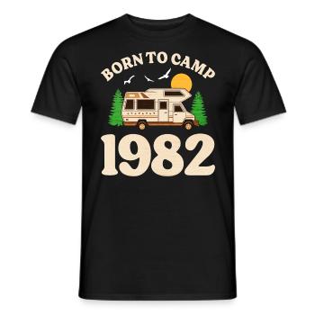 Né Pour Camper 1982 Camping 40 Ans Anniversaire - T-shirt homme - noir - Devant - AI Model Male 178 light (178cm)