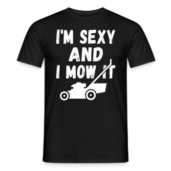 Je suis sexy et je tonds ça - T-shirt homme - noir - Devant - AI Model Male 178 light (178cm)