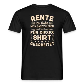 Rentner Geschenk Lustig Ruhestand Pension Rente - Männer T-Shirt - Schwarz - Vorne - AI Model Male 178 light (178cm)