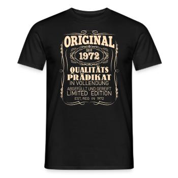 Vintage Original 1972 Geboren Jahrgang 1972 - Männer T-Shirt - Schwarz - Vorne - AI Model Male 178 light (178cm)