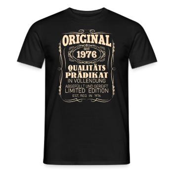Vintage Original 1976 Geboren Jahrgang 1976 - Männer T-Shirt - Schwarz - Vorne - AI Model Male 178 light (178cm)