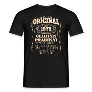 Vintage Original 1975 Geboren Jahrgang 1975 - Männer T-Shirt - Schwarz - Vorne - AI Model Male 178 light (178cm)
