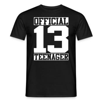 Officiellement un adolescent - T-shirt homme - noir - Devant - AI Model Male 178 light (178cm)
