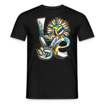Joueur de volleyball d’amour - T-shirt homme - noir - Devant - AI Model Male 178 light (178cm)