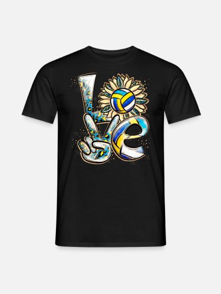 Love Volleyball Player - Männer T-Shirt - Schwarz