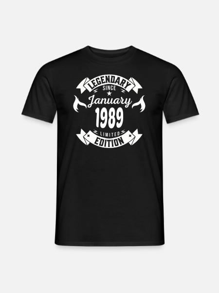 Legendary since January 1989 - Men's T-Shirt - black