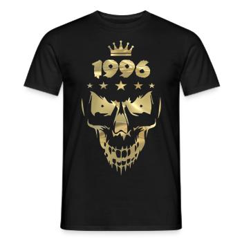 1996 Totenkopf Gold - Männer T-Shirt - Schwarz - Vorne - AI Model Male 178 light (178cm)