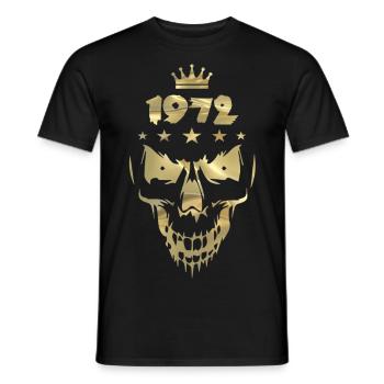 1972 Totenkopf gold - Männer T-Shirt - Schwarz - Vorne - AI Model Male 178 light (178cm)