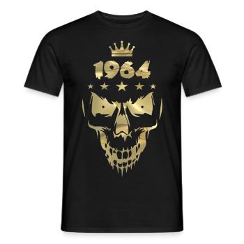 1964 Totenkopf Gold - Männer T-Shirt - Schwarz - Vorne - AI Model Male 178 light (178cm)
