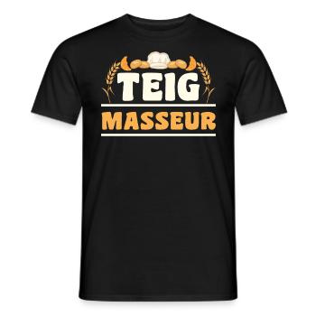 Pizza Bäcker Konditor | Teig Masseur - Männer T-Shirt - Schwarz - Vorne - AI Model Male 178 light (178cm)
