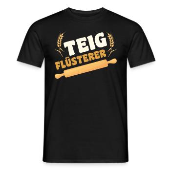 Pizza Bäcker Konditor | Teigflüsterer - Männer T-Shirt - Schwarz - Vorne - AI Model Male 178 light (178cm)