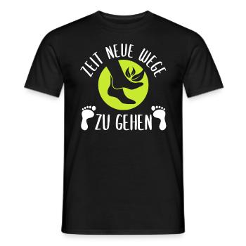 Pediküre Fußpfleger | Zeit Neue Wege Zu Gehen - Männer T-Shirt - Schwarz - Vorne - AI Model Male 178 light (178cm)