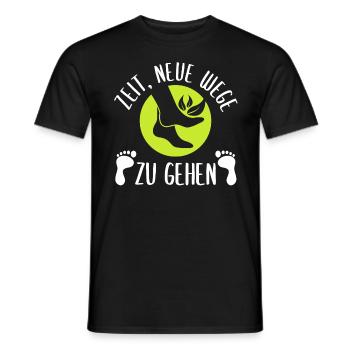 Zeit Neue Wege Zu Gehen - Männer T-Shirt - Schwarz - Vorne - AI Model Male 178 light (178cm)