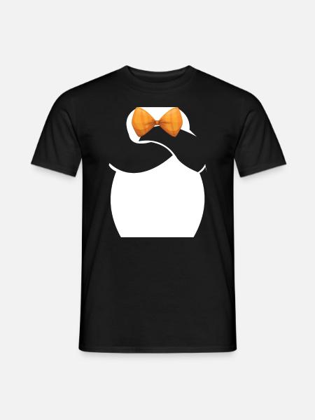 Penguin Costume with Bow Tie Carnival - Men's T-Shirt - black