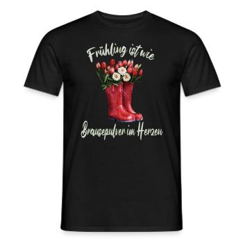 Frühling ist wie Brausepulver im Herzen - Männer T-Shirt - Schwarz - Vorne - AI Model Male 178 light (178cm)