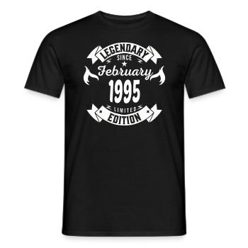 Legendär seit Februar 1995 - Männer T-Shirt - Schwarz - Vorne - AI Model Male 178 light (178cm)