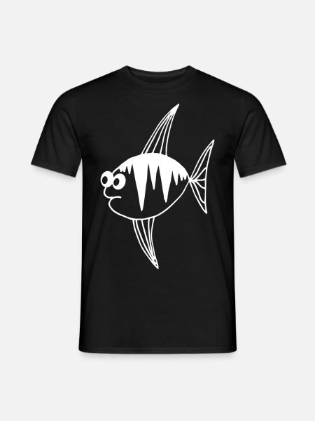 Cartoon Fisch - lustiges Fische Design - Männer T-Shirt - Schwarz