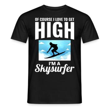 Skysurfing Fallschirmspringen Extremsport Fallschirmspringer Lustig - Männer T-Shirt - Schwarz - Vorne - AI Model Male 178 light (178cm)