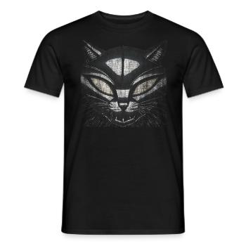 EvilCat Robot - Men's T-Shirt - black - Front - AI Model Male 178 light (178cm)