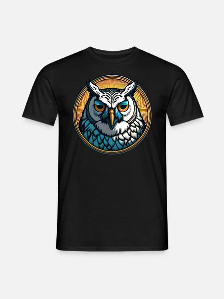 Wise Owl Wisdom - Men's T-Shirt - black