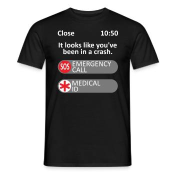 On dirait que vous avez été dans un crash - mème - T-shirt homme - noir - Devant - AI Model Male 178 light (178cm)