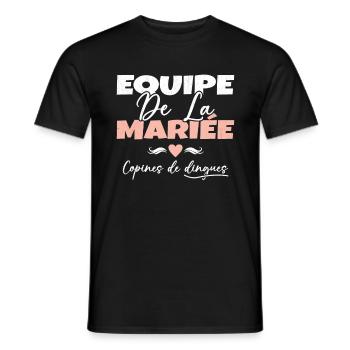 Equipe de la mariée copines de dingues - T-shirt homme - noir - Devant - AI Model Male 178 light (178cm)