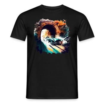 60s Classic Car Gift - Men's T-Shirt - black - Front - AI Model Male 178 light (178cm)