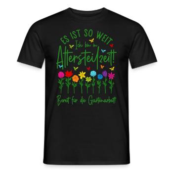 Ruhestand Garten Rente Gartenarbeit Altersteilzeit - Männer T-Shirt - Schwarz - Vorne - AI Model Male 178 light (178cm)