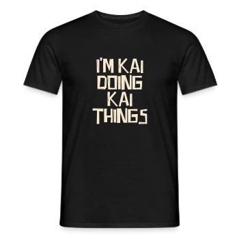 Je suis Kai en train de faire des choses Kai - T-shirt homme - noir - Devant - AI Model Male 178 light (178cm)