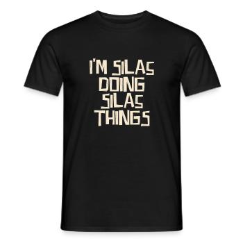 I'm Silas doing Silas things - Men's T-Shirt - black - Front - AI Model Male 178 light (178cm)