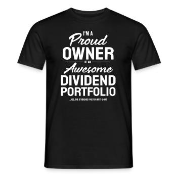 Proud owner of a dividend portfolio - Men's T-Shirt - black - Front - AI Model Male 178 light (178cm)
