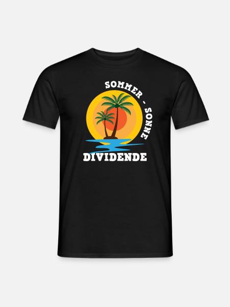 Sommer Sonne Dividende - Männer T-Shirt - Schwarz