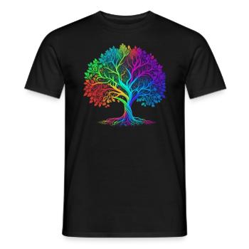 Arbre de vie Lebensbaum Yggdrasil - T-shirt homme - noir - Devant - AI Model Male 178 light (178cm)