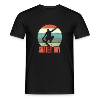 Skater Boy Skateboard Skateboarding Vintage - T-shirt homme - noir - Devant - AI Model Male 178 light (178cm)