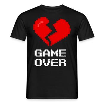 Relations Single Pixel Pixel Cœur brisé pixélisé - T-shirt homme - noir - Devant - AI Model Male 178 light (178cm)