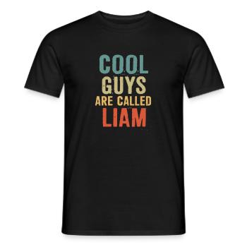 Cool guys are called Liam - Männer T-Shirt - Schwarz - Vorne - AI Model Male 178 light (178cm)