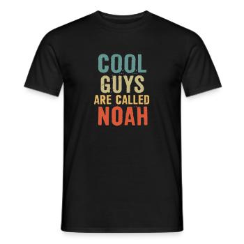 Cool guys are called Noah - Männer T-Shirt - Schwarz - Vorne - AI Model Male 178 light (178cm)