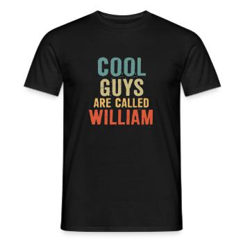 Cool guys are called William - Men's T-Shirt - black - Front - AI Model Male 178 light (178cm)