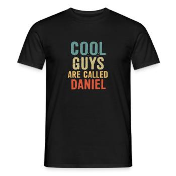 Les mecs cool s’appellent Daniel - T-shirt homme - noir - Devant - AI Model Male 178 light (178cm)